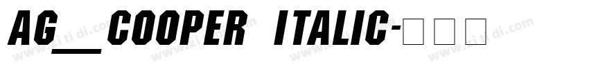 AG_Cooper Italic字体转换